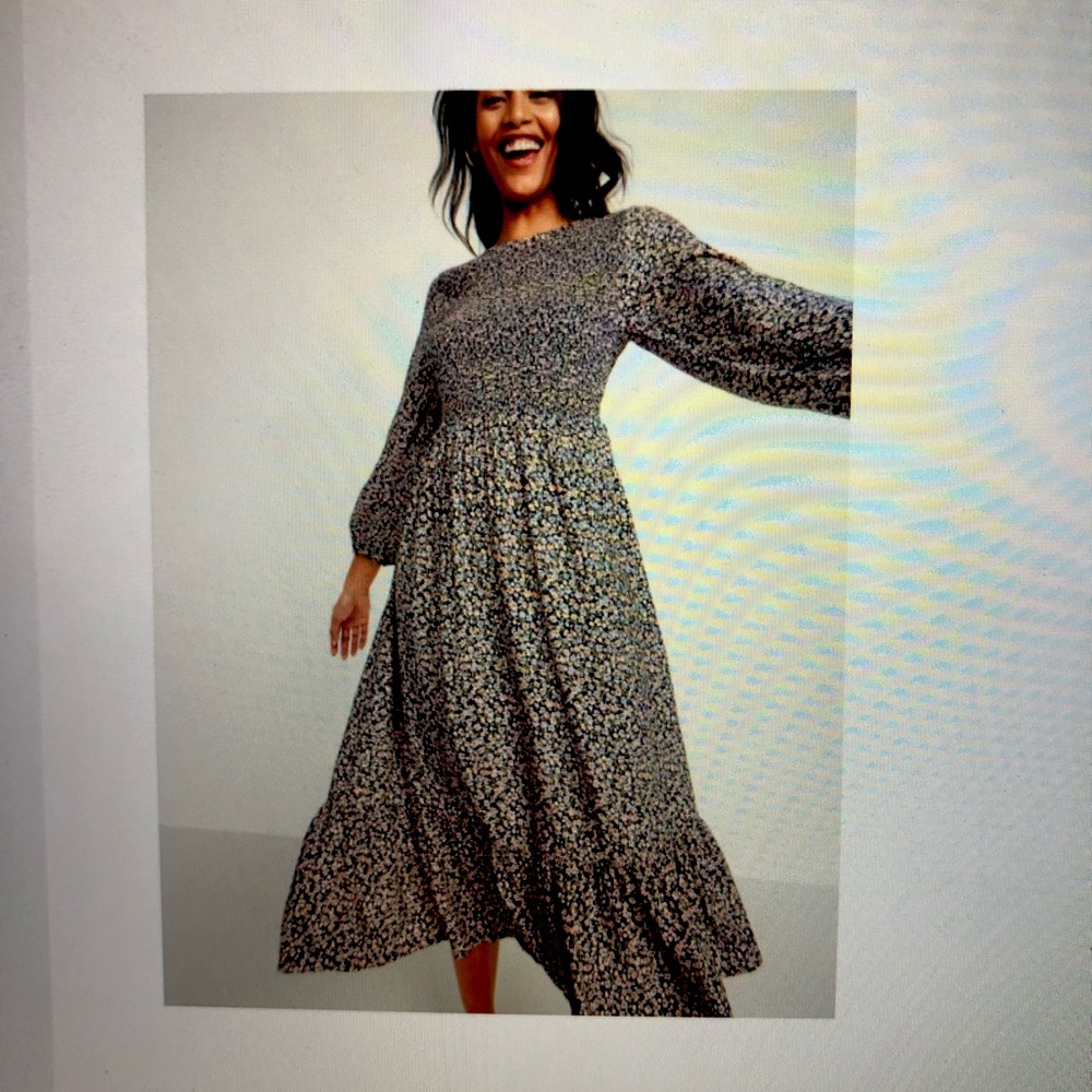 Old Navy Smocked Floral Midi Dress [XL]